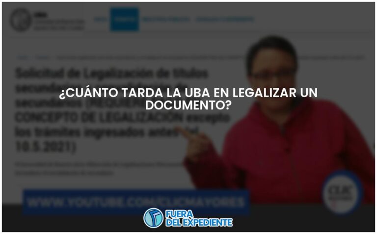 Tiempo de legalización de documentos en la UBA